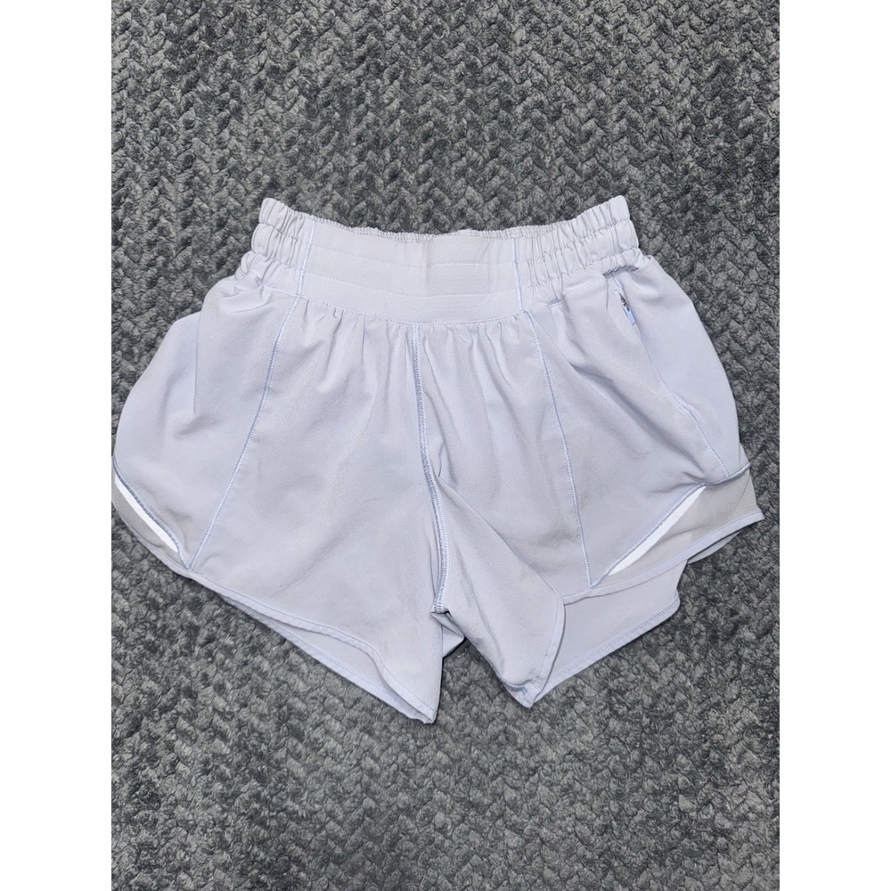 LULULEMON Women's Speed Up Shorts Serene Blue stretch Black Size 2